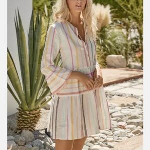 Pilyq pq Morgan multi stripe cover up dress XS/S